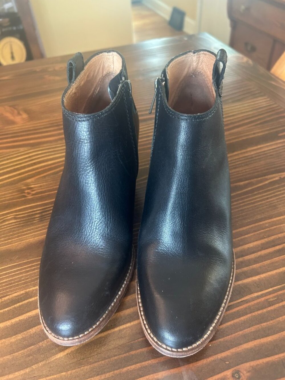 Madewell Black leather Ankle Boots 6.5